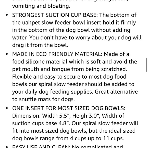 Slow Feeder Insert w/Strong Suction Cup for Dogs - Picture 8 of 11